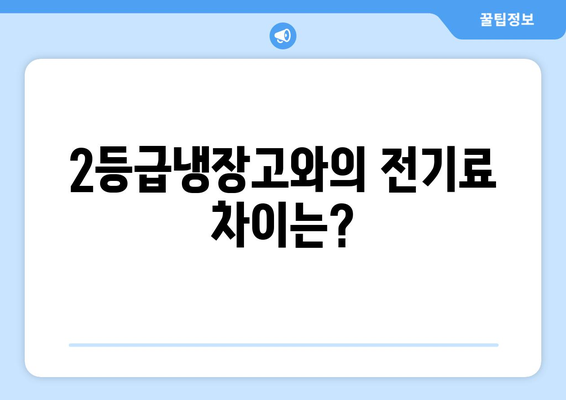 1등급냉장고와 2등급냉장고의 전기료 비교는? 전기요금 절약 팁 | 냉장고, 전기료, 절약 방법